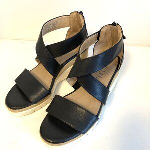 Soul Naturalizer Goodtime Black Wedge/Platform Sandals Size 5.5 M